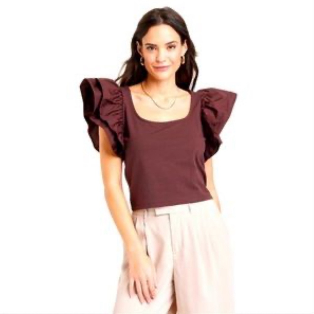 A New Day Brown Top